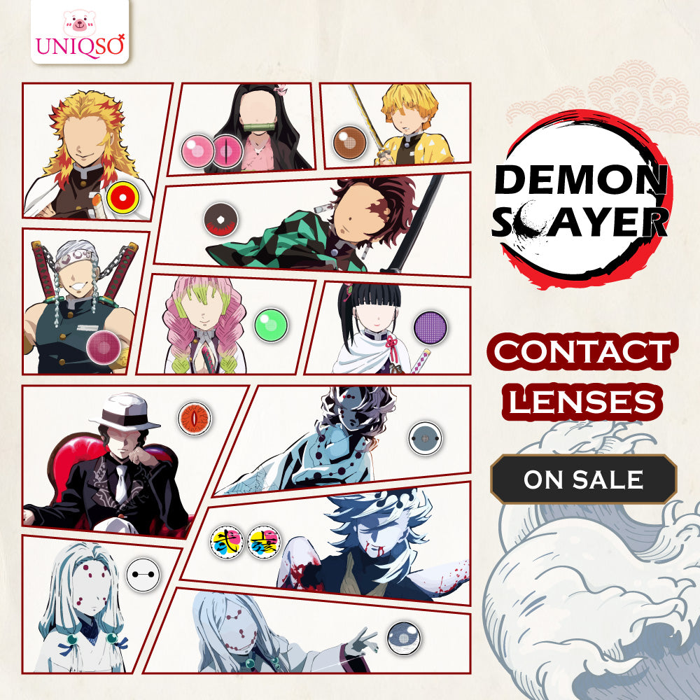 Demon Slayer Eye Contacts | Anime Cosplay Contacts - Uniqso