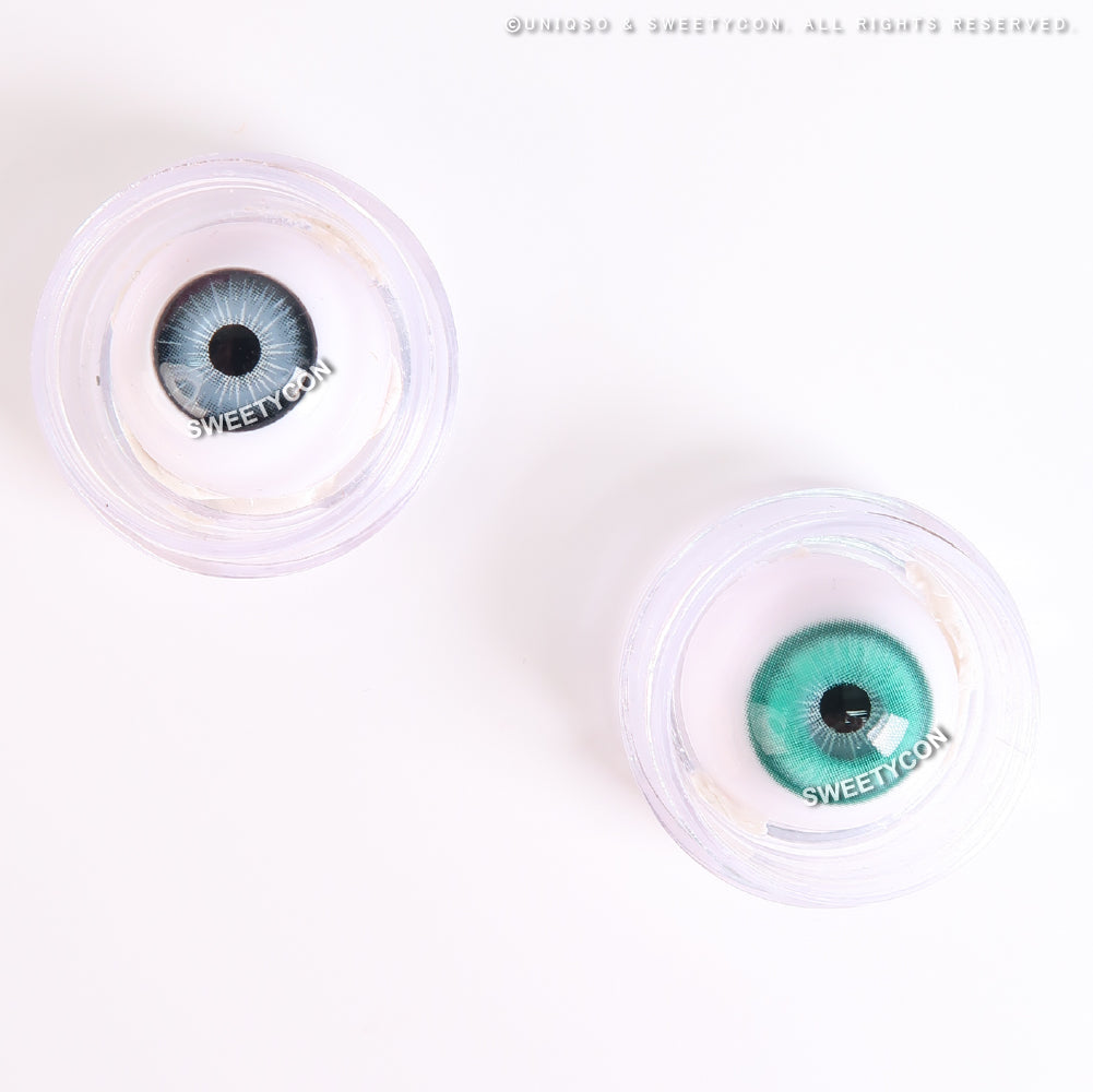 1 Day Sweety Star Tears Cyan Green (2 or 10 lenses/pack)-Colored Contacts-UNIQSO