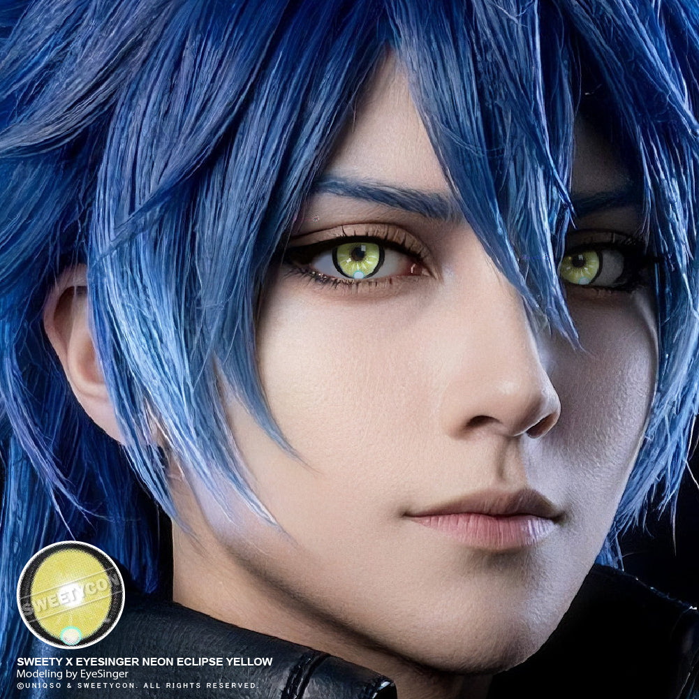 Sweety x Eyesinger Neon Eclipse Yellow (2 lenses/pack)-Colored Contacts-UNIQSO