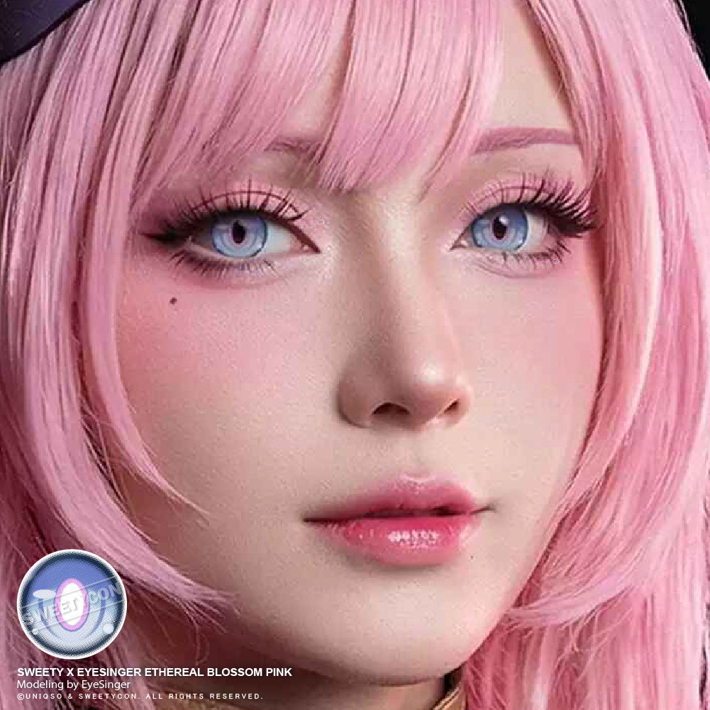Sweety x Eyesinger Ethereal Blossom Pink (2 lenses/pack)-Colored Contacts-UNIQSO
