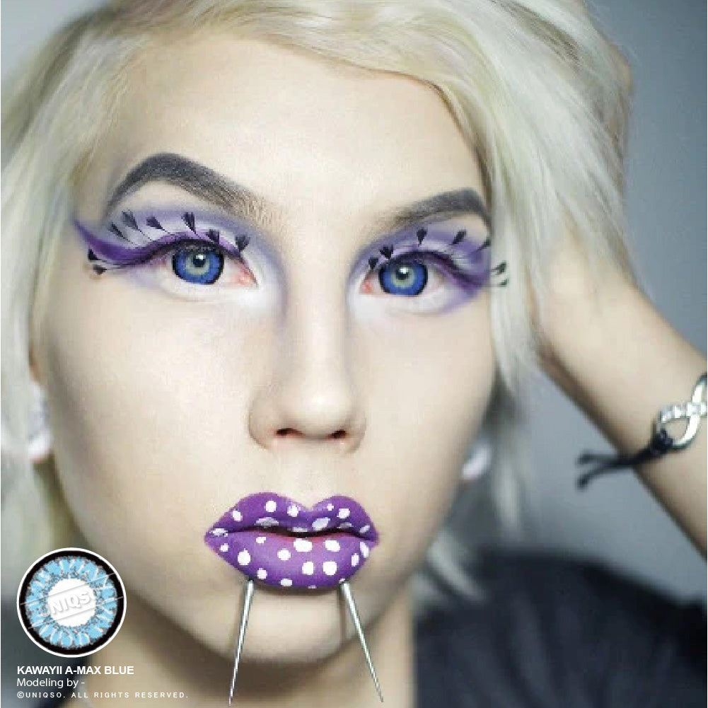 Kawayii A-Max Blue (1 lens/pack)-Colored Contacts-UNIQSO