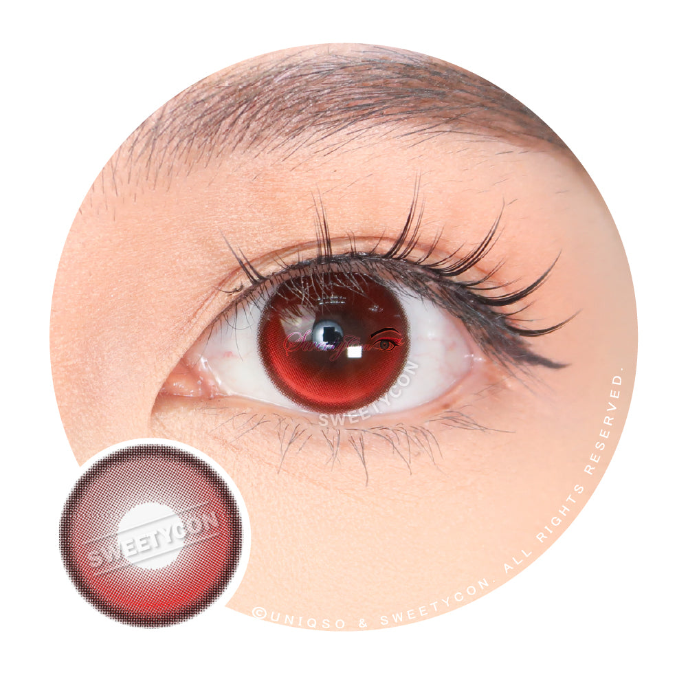 Sweety Crazy Fiery Red (1 lens/pack)-Crazy Contacts-UNIQSO