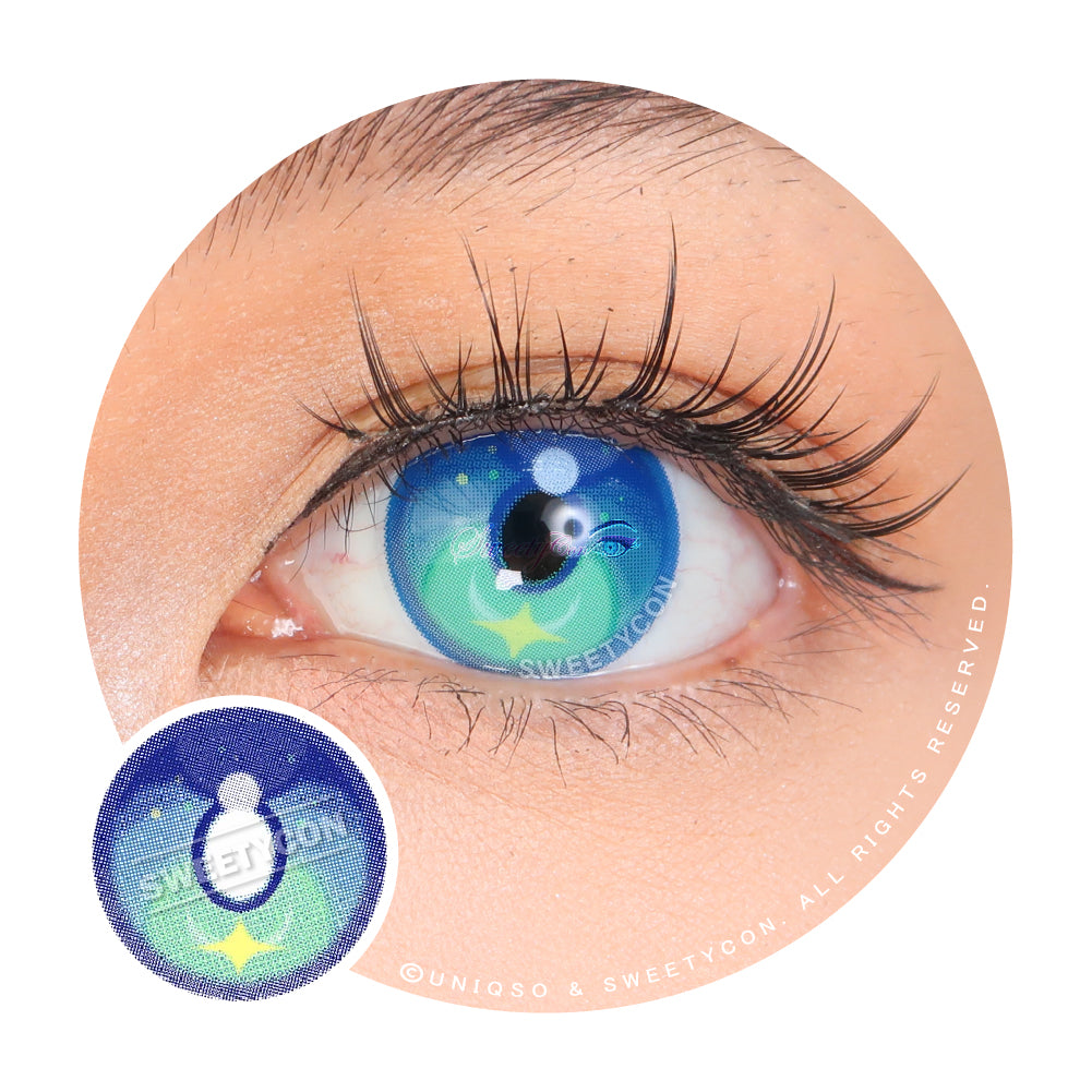 Sweety x Eyesinger Aurora Tide Blue (2 lenses/pack)-Colored Contacts-UNIQSO