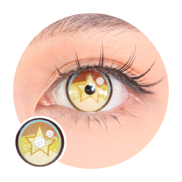 Sweety x Eyesinger Golden Starburst (2 lenses/pack)-Colored Contacts-UNIQSO