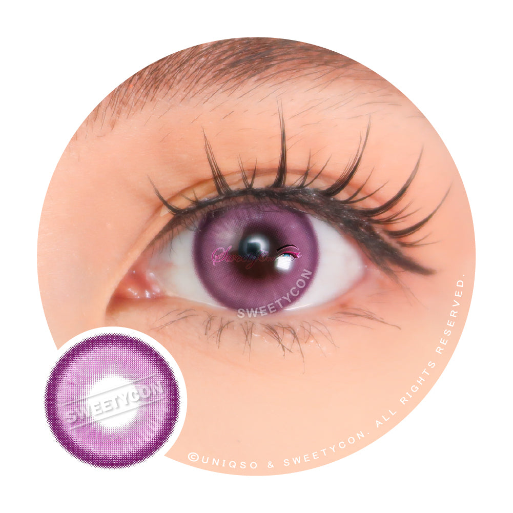 Sweety Halo Purple (1 lens/pack)-Colored Contacts-UNIQSO