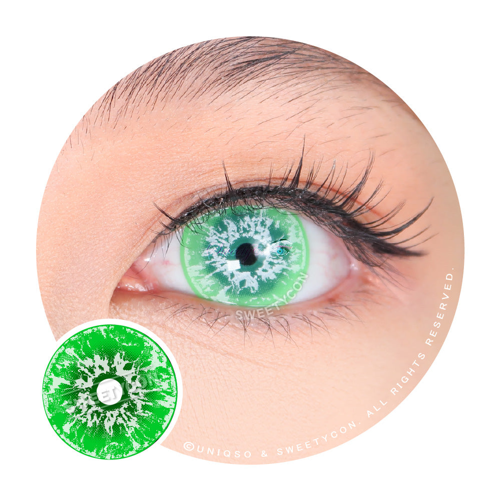 Sweety Crazy White Walker Green (1 lens/pack)-Crazy Contacts-UNIQSO