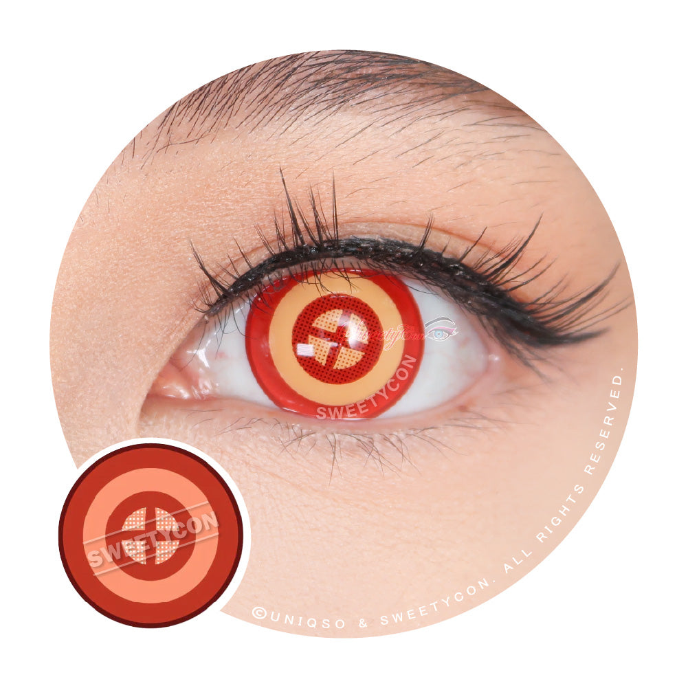 Sweety Crazy Red Target (Chainsaw Man - Power) (1 lens/pack)-Crazy Contacts-UNIQSO