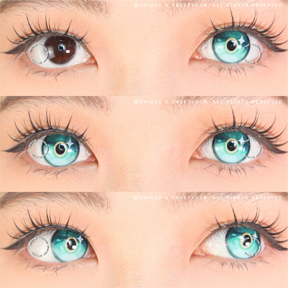 Sweety x Eyesinger Aqua Gemstone (2 lenses/pack)-Colored Contacts-UNIQSO