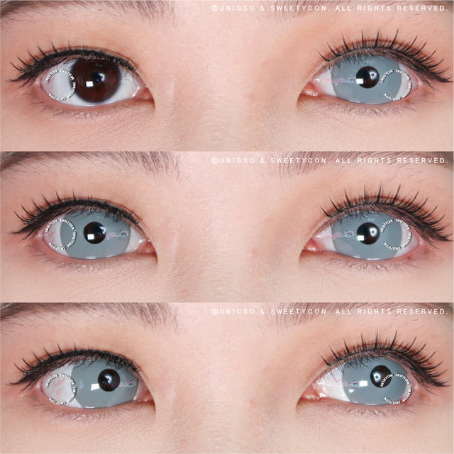Sweety Mini Sclera Gray (1 lens/pack)-Mini Sclera Contacts-UNIQSO