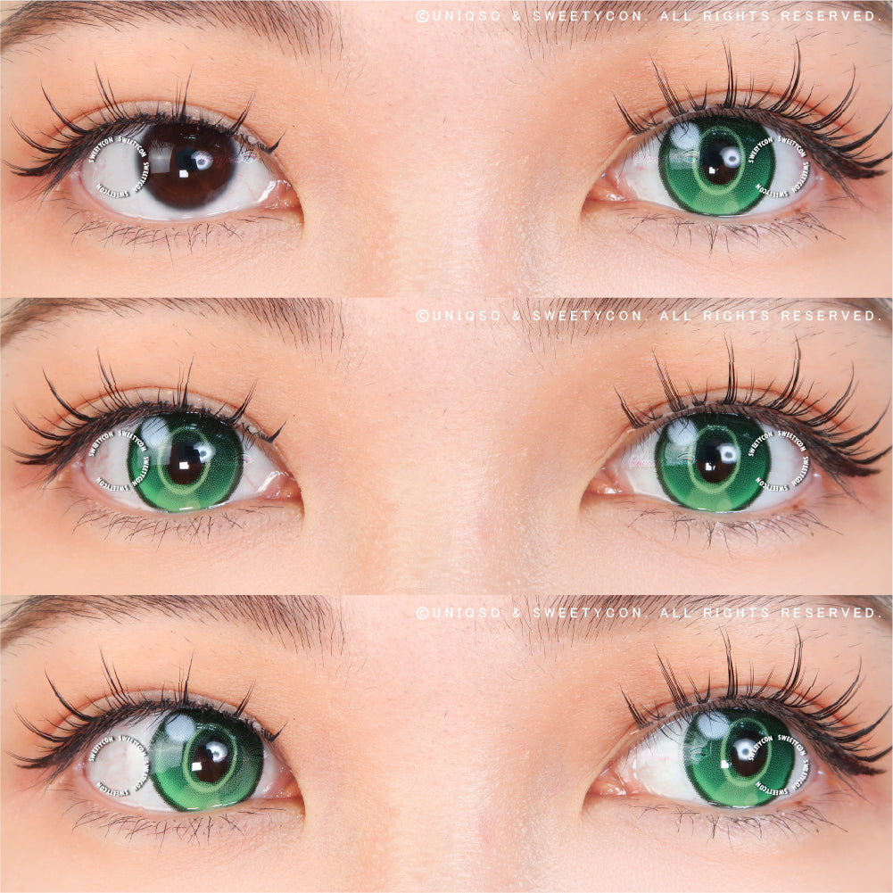 Sweety x Eyesinger Emerald Halo (2 lenses/pack)-Colored Contacts-UNIQSO