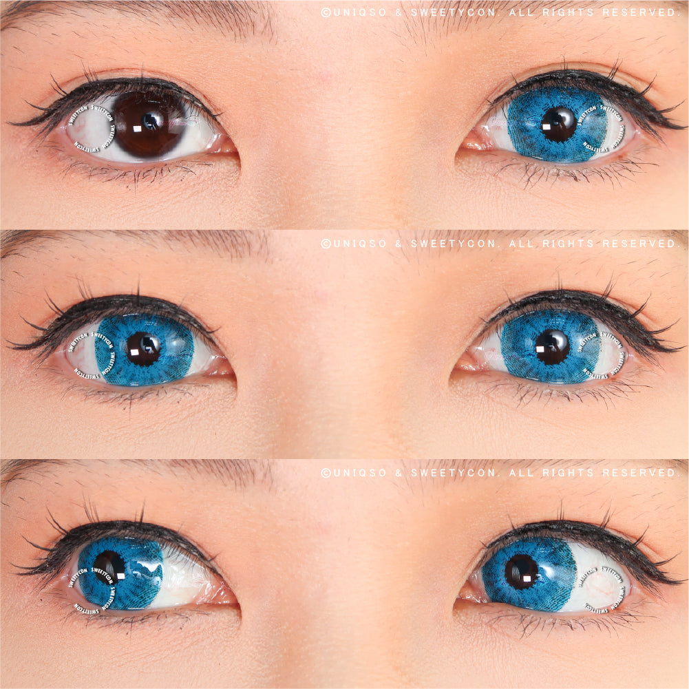 Sweety Mini Sclera Blue Devil (1 lens/pack)-Mini Sclera Contacts-UNIQSO