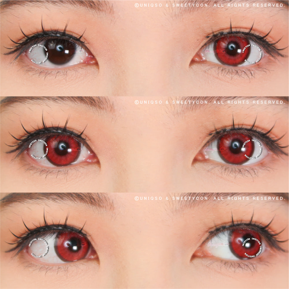 Sweety Halo Red (1 lens/pack)-Colored Contacts-UNIQSO