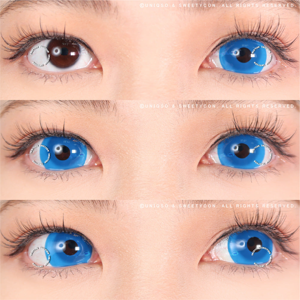 Sweety Mini Sclera UV Glow Blue (1 lens/pack)-Mini Sclera Contacts-UNIQSO