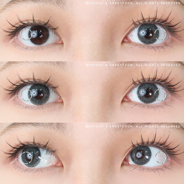 Sweety 3 Tones Sterling Gray (1 lens/pack)-Colored Contacts-UNIQSO