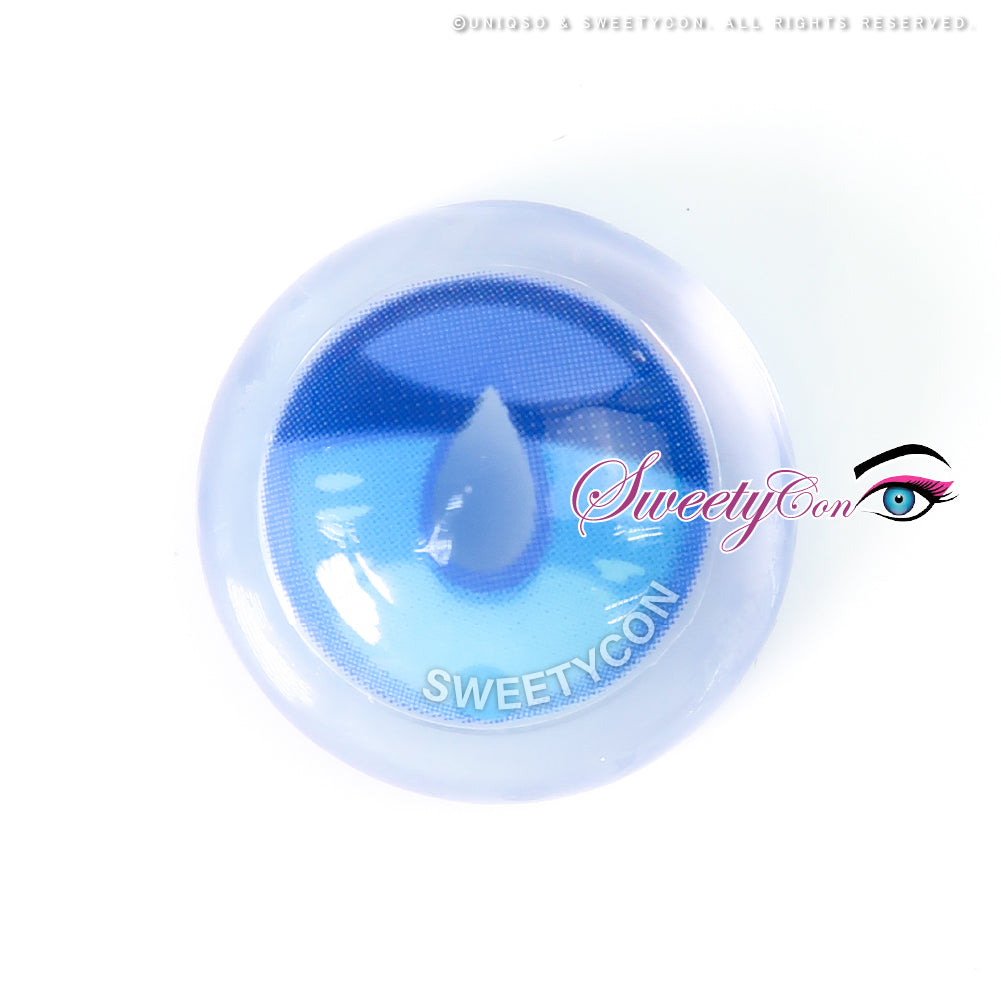 Sweety x Eyesinger Blue Dewdrops (2 lenses/pack)-Colored Contacts-UNIQSO