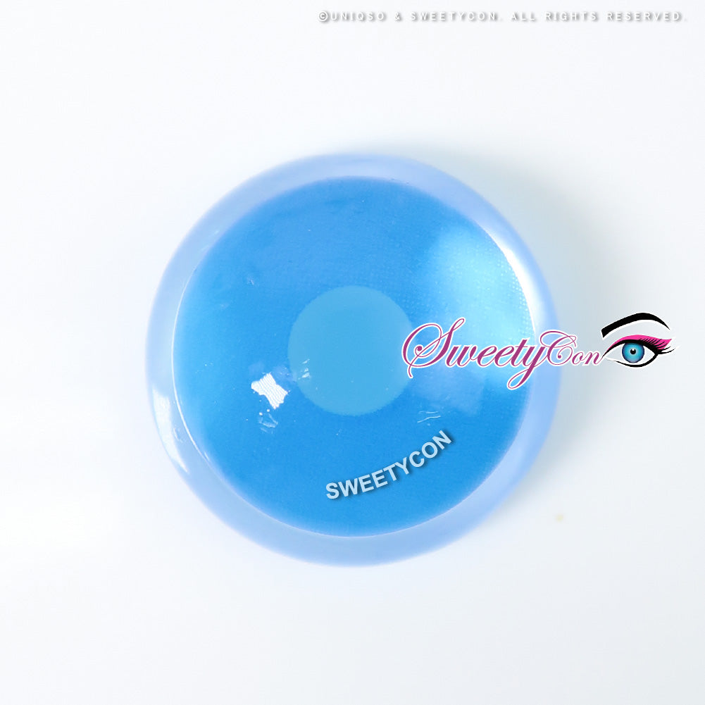 Sweety Mini Sclera UV Glow Blue (1 lens/pack)-Mini Sclera Contacts-UNIQSO