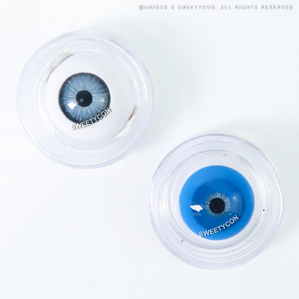 Sweety Mini Sclera UV Glow Blue (1 lens/pack)-Mini Sclera Contacts-UNIQSO