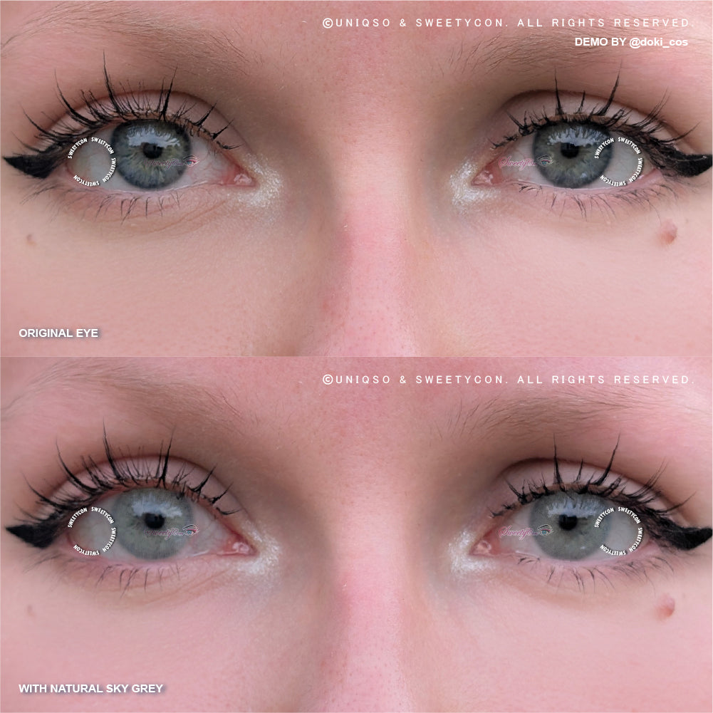 Sweety Super Natural Sky Grey (1 lens/pack)-Colored Contacts-UNIQSO