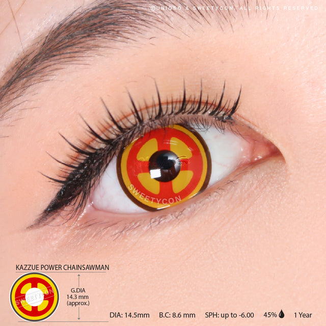 Kazzue Power Chainsawman (1 lens/pack)-Colored Contacts-UNIQSO