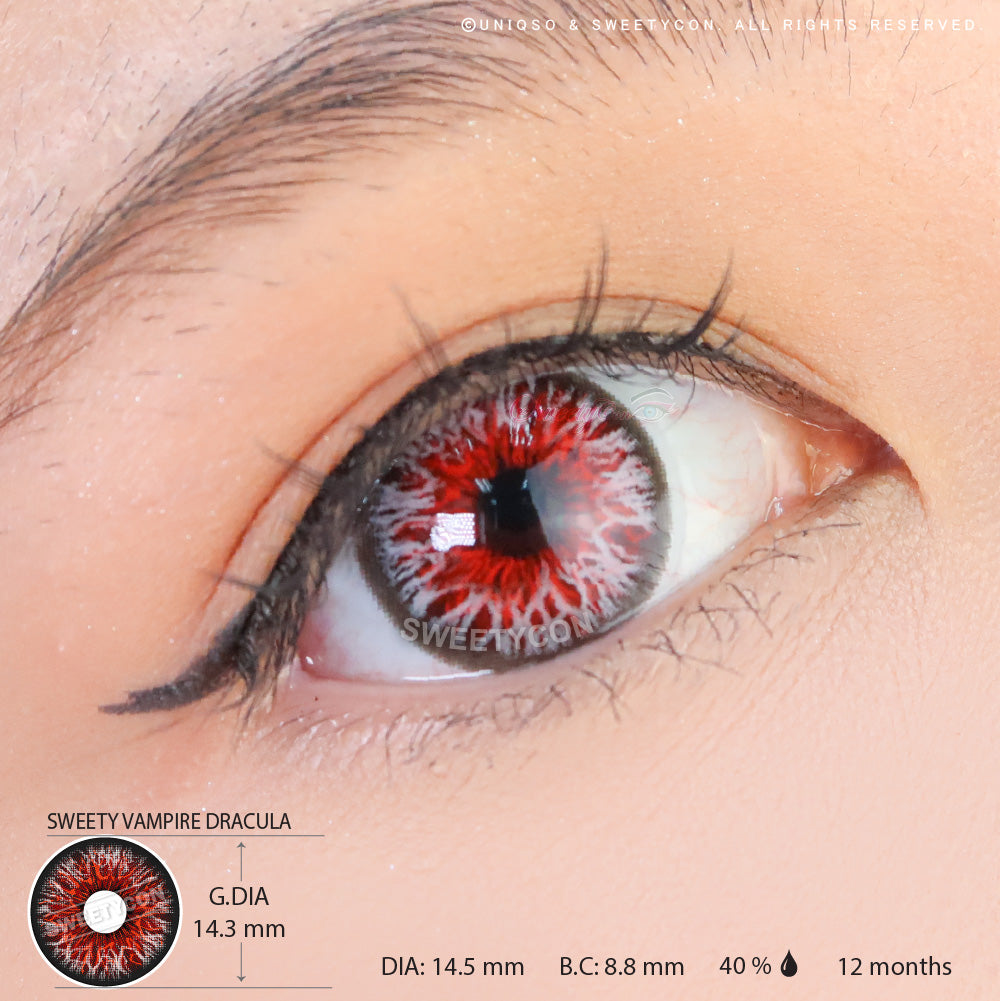 Sweety Crazy Vampire Dracula (1 lens/pack)-Crazy Contacts-UNIQSO
