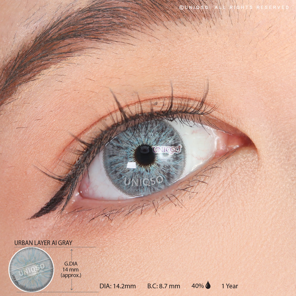 Urban Layer AI Gray (1 lens/pack)-Colored Contacts-UNIQSO