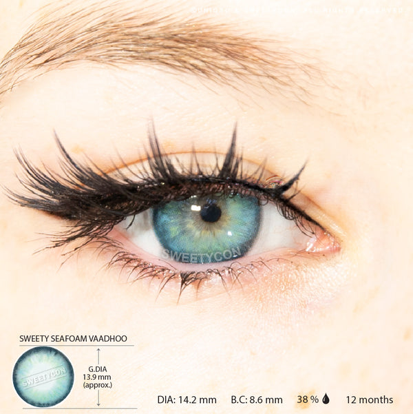 Sweety Seafoam Vaadhoo (1 lens/pack)-Colored Contacts-UNIQSO