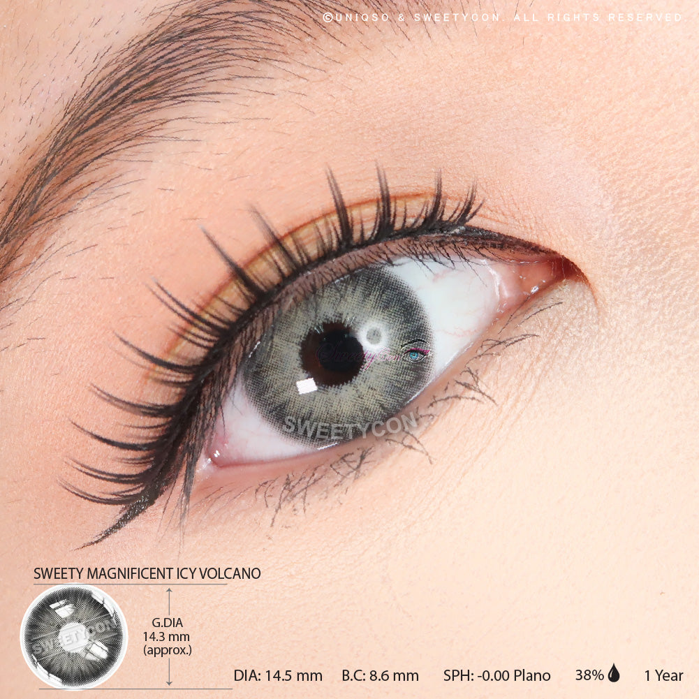 Sweety Magnificent Icy Volcano (1 lens/pack)-Colored Contacts-UNIQSO