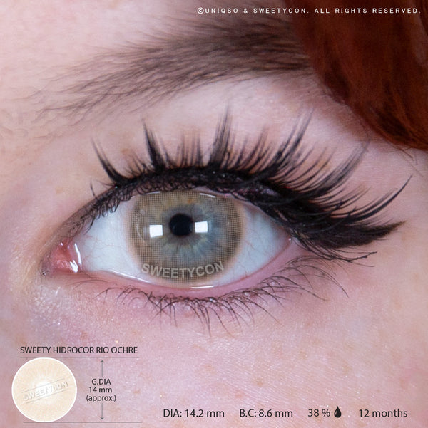 Sweety Hidrocor Rio Ochre (1 lens/pack)-Colored Contacts-UNIQSO