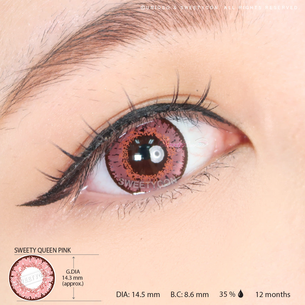 Sweety Queen Pink (1 lens/pack)-Colored Contacts-UNIQSO