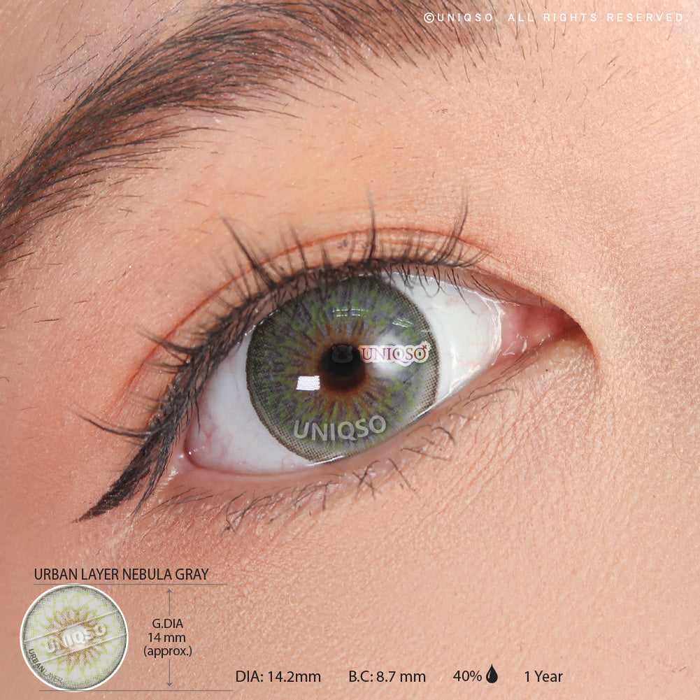 Urban Layer Nebula Gray (1 lens/pack)-Colored Contacts-UNIQSO