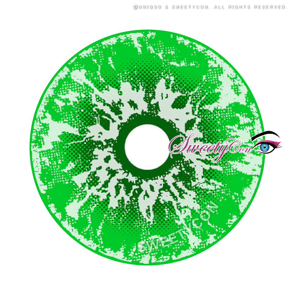 Sweety Crazy White Walker Green (1 lens/pack)-Crazy Contacts-UNIQSO