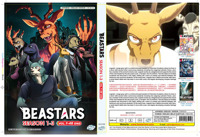 Original DVD - Beastars Season 1-3 Vol.1-48 End-DVD-UNIQSO