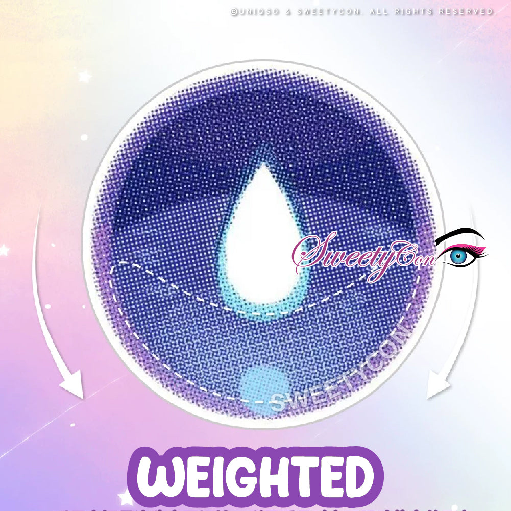 Sweety x Eyesinger Blue Dewdrops (2 lenses/pack)-Colored Contacts-UNIQSO