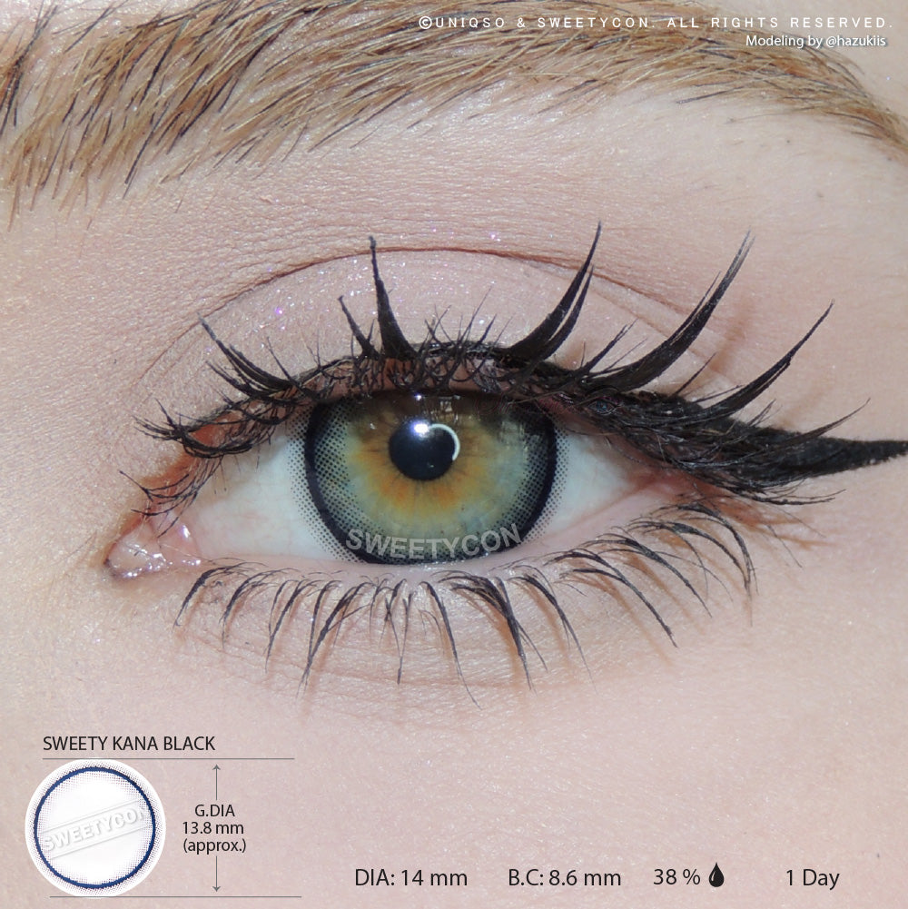 1 Day Sweety Kana Black (2 lenses or 10 lenses/pack)-Colored Contacts-UNIQSO