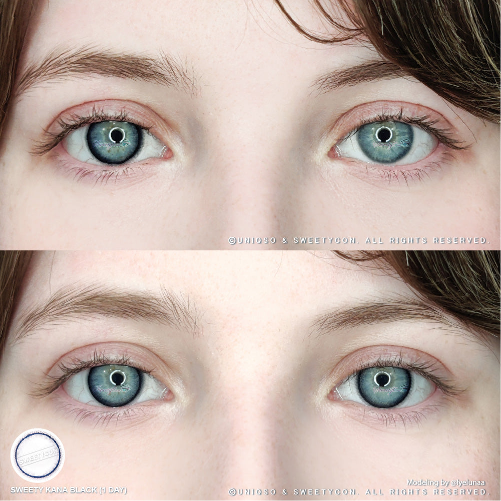 1 Day Sweety Kana Black (2 lenses or 10 lenses/pack)-Colored Contacts-UNIQSO