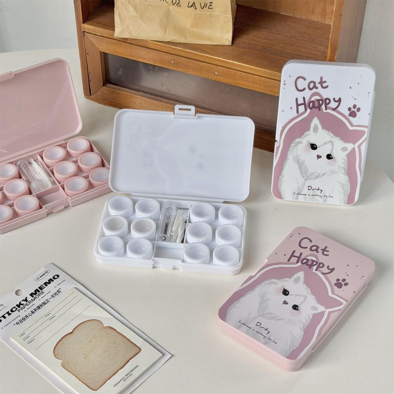 Lens Case Travel Kit - Happy Kitty-Lens Case-UNIQSO