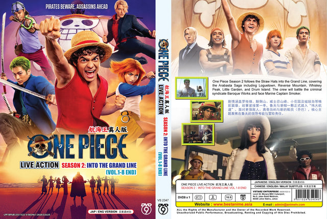 Original DVD - One Piece Live Action Season 2: Into The Grand Line Vol.1-8 End-DVD-UNIQSO