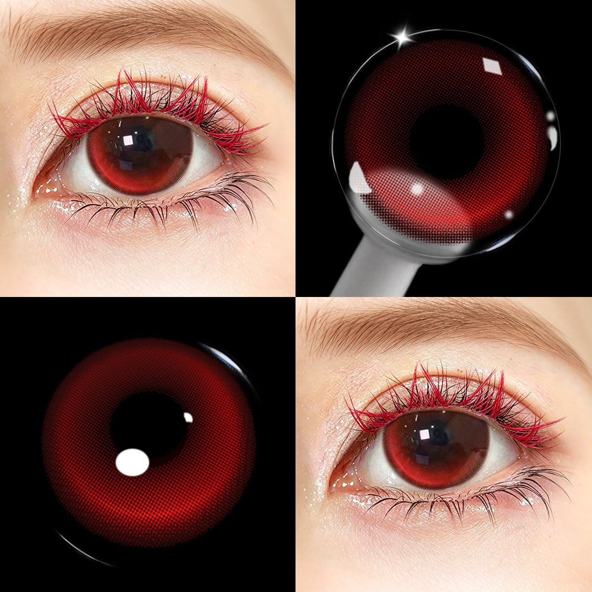 Sweety Crazy Fiery Red (1 lens/pack)-Crazy Contacts-UNIQSO