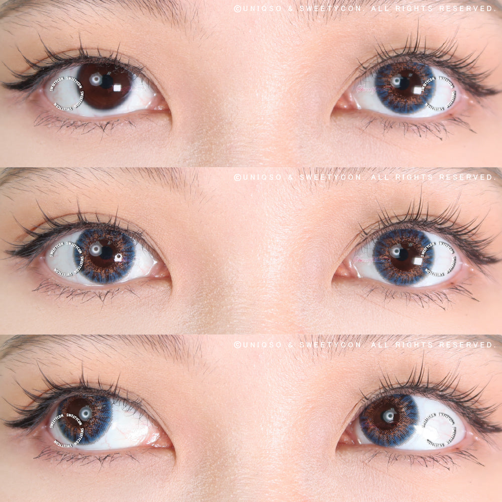 Sweety 3 Tones Blue Hazel colored contacts