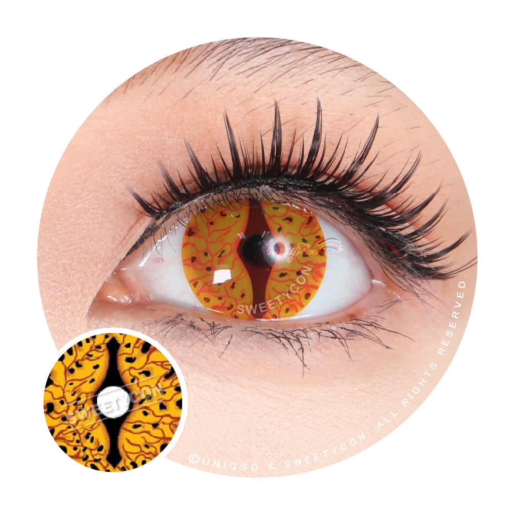 Sweety Crazy Orange Dragon Eyes (1 lens/pack)-Crazy Contacts-UNIQSO