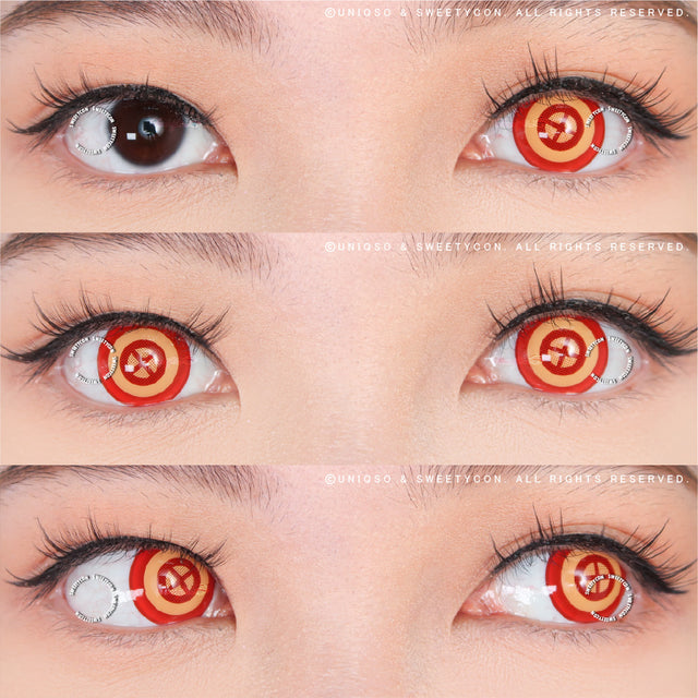 Sweety Crazy Red Target (1 lens/pack)-Crazy Contacts-UNIQSO