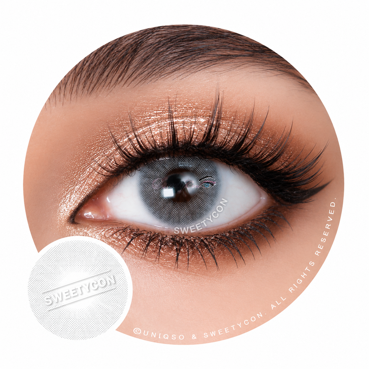 Icy Grey Colored Contacts Perfect For Smoky Glam Makeup Up Look