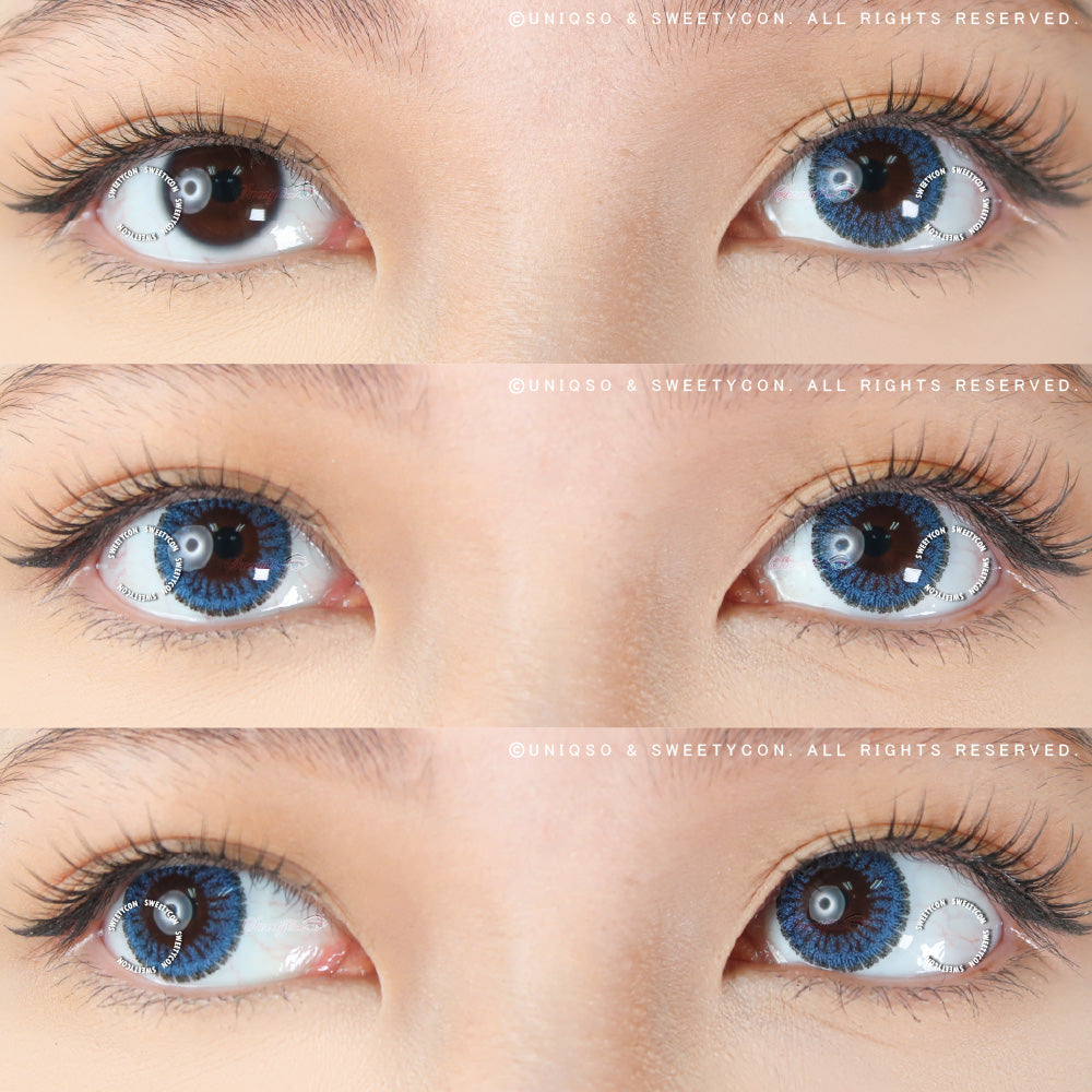 Sweety Pomelo Blue colored contacts