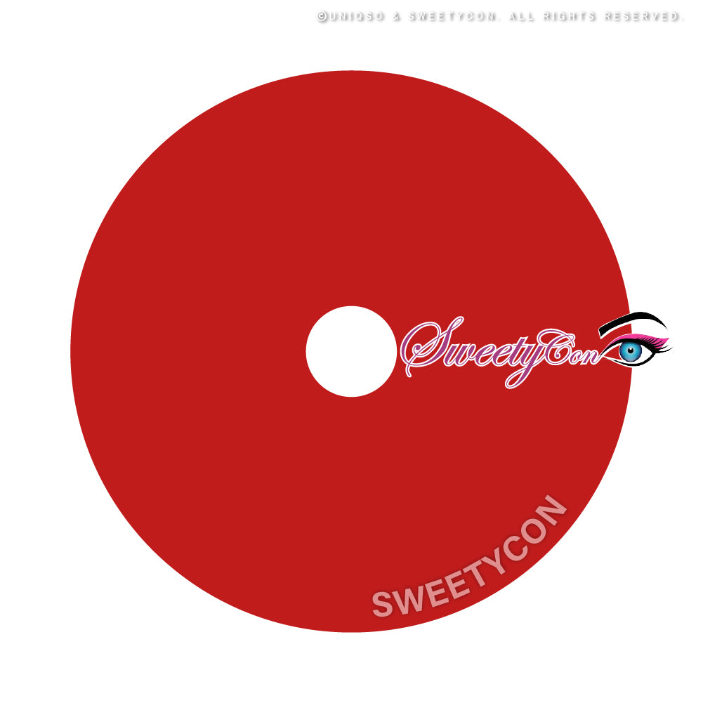 Sweety Sclera 22mm UV Red Sclera (1 lens/pack)-Colored Contacts-UNIQSO
