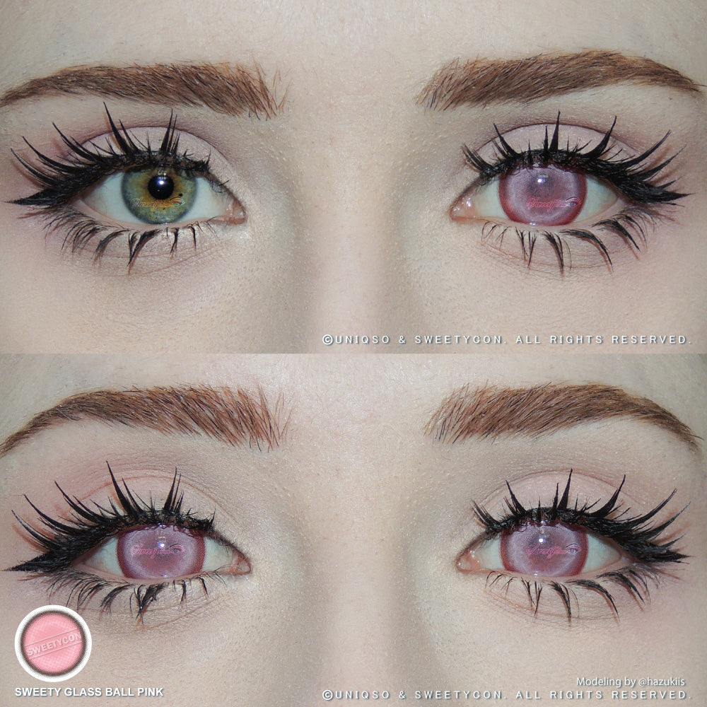 Sweety Glass Ball Pink (1 lens/pack)-Colored Contacts-UNIQSO