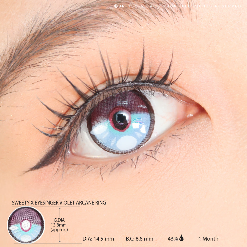 Sweety x Eyesinger Violet Arcane Ring (2 lenses/pack)-Colored Contacts-UNIQSO