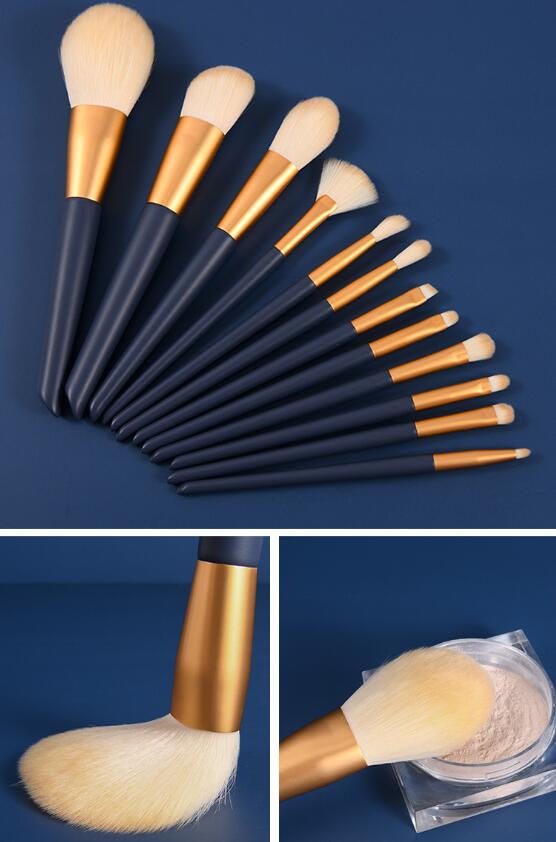 12PCS Natural Hair Makeup Brushes-Makeup Brushes-UNIQSO