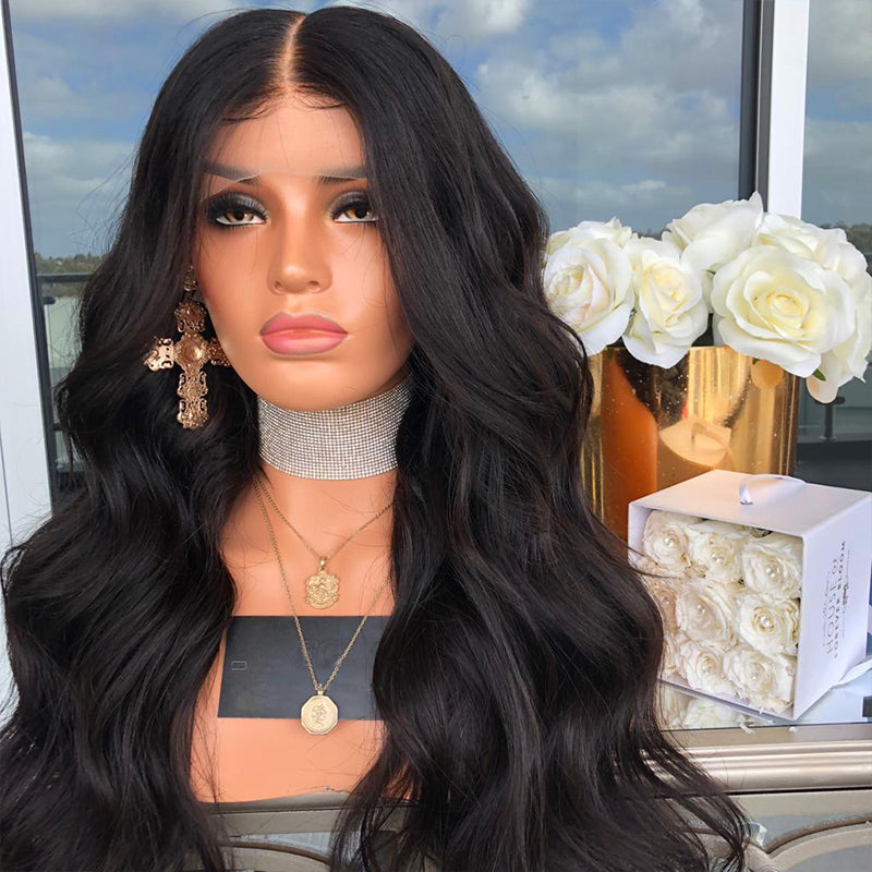 Premium Wig - Mid-Section Long Curly Big Wave Fluffy Lace Front-Lace Front Wig-UNIQSO