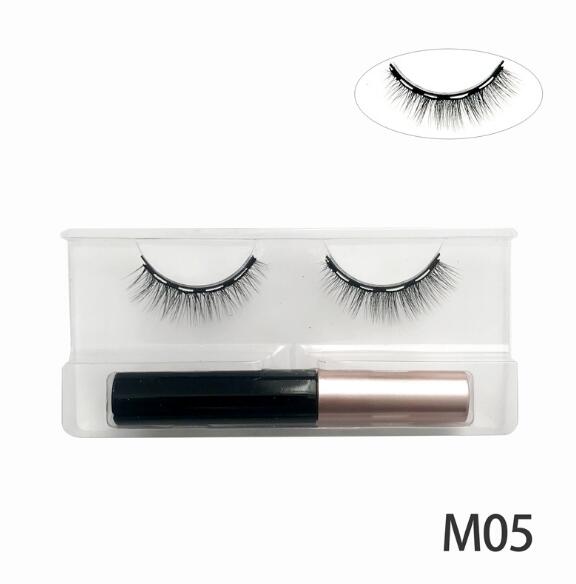 Natural Long Faux Mink Magnetic Eyelashes With Eyeliner-Magnetic Eyelash-UNIQSO
