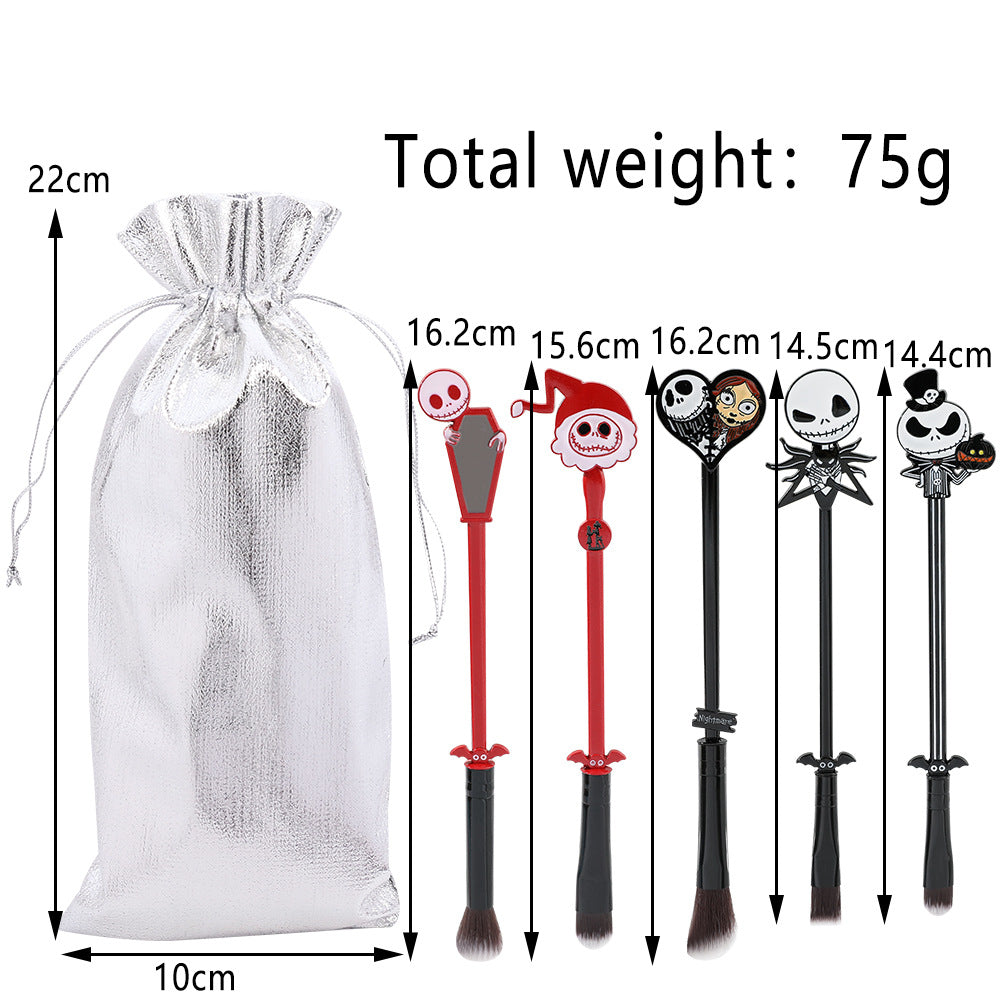 Christmas Horror Night Jack Skull Makeup Brush Tool Set-Makeup Brushes-UNIQSO